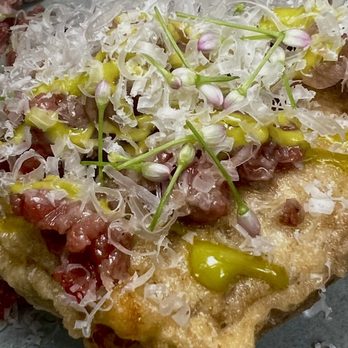 Rolf and Daughters - Dry aged beef tartare, ramp, Parmesan, new potato - New American Near Me - Nashville, Tennessee Rolf and Daughters - Dry aged beef tartare, ramp, Parmesan, new potato - New American Near Me - Nashville, Tennessee