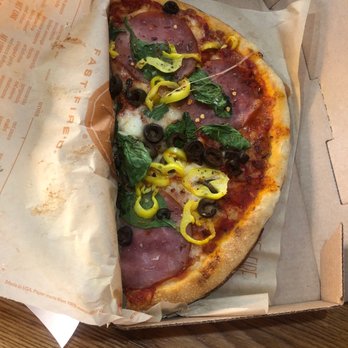 Blaze Pizza - This was my build your own pizza. Loaded with toppings and melty cheese! - Salad Near Me - Laurel, Maryland Blaze Pizza - This was my build your own pizza. Loaded with toppings and melty cheese! - Salad Near Me - Laurel, Maryland