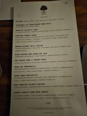 Menu photo 4 SoLo Farm & Table South Londonderry, VT