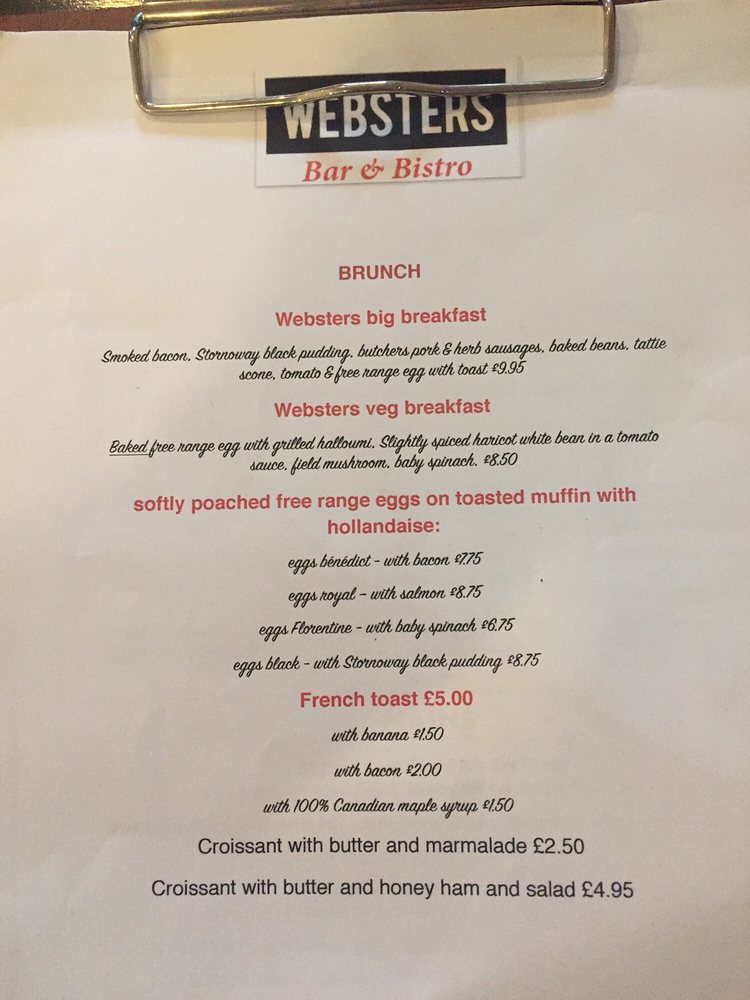 Websters Bar and Bistro