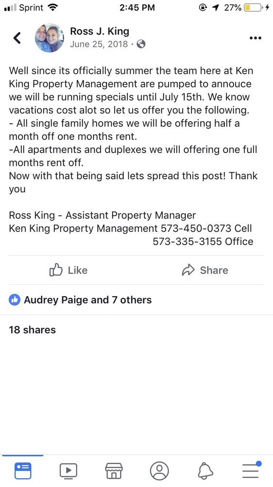 KEN KING PROPERTY MANAGEMENT Updated September 2024 1217 N