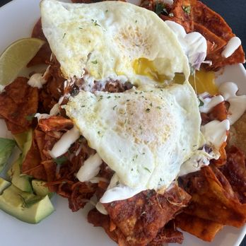 Teaspoon - Chilaquiles's were very mild but good. I do recommend ordering extra avocado and of course the hot sauce - Breakfast & Brunch Near Me - Tucson, Arizona