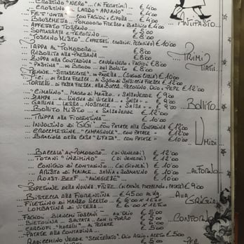 Del Fagioli - Menu (Nov '14) - Italian Near Me - Florence, FI