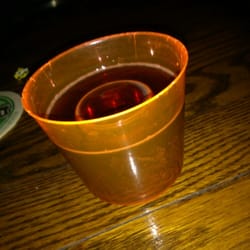 Benny's Place - Ugly plastic cup but, pretty tasty Jäger bomb.