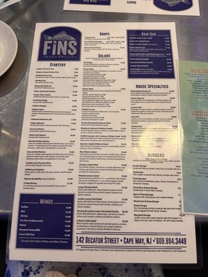 Menu photo 6 Fins Bar & Grille Cape May, NJ Menu photo 6 Fins Bar & Grille Cape May, NJ