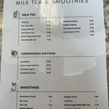 The Urban Pearl - Menu as of 2.9.2025 - Coffee & Tea Near Me - Fresno, California The Urban Pearl - Menu as of 2.9.2025 - Coffee & Tea Near Me - Fresno, California