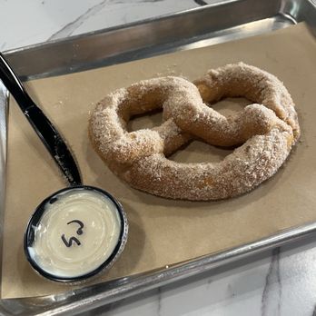 The Salted Knot - Sugar and cinnamon pretzel with cream cheese, dipping sauce - Pretzels Near Me - Mesa, Arizona The Salted Knot - Sugar and cinnamon pretzel with cream cheese, dipping sauce - Pretzels Near Me - Mesa, Arizona