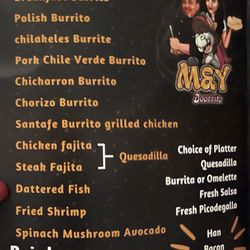 M&Y Boorrito - Menu