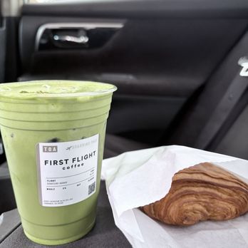 First Flight Coffee - First flight matcha and chocolate croissant - Coffee & Tea Near Me - Torrance, California