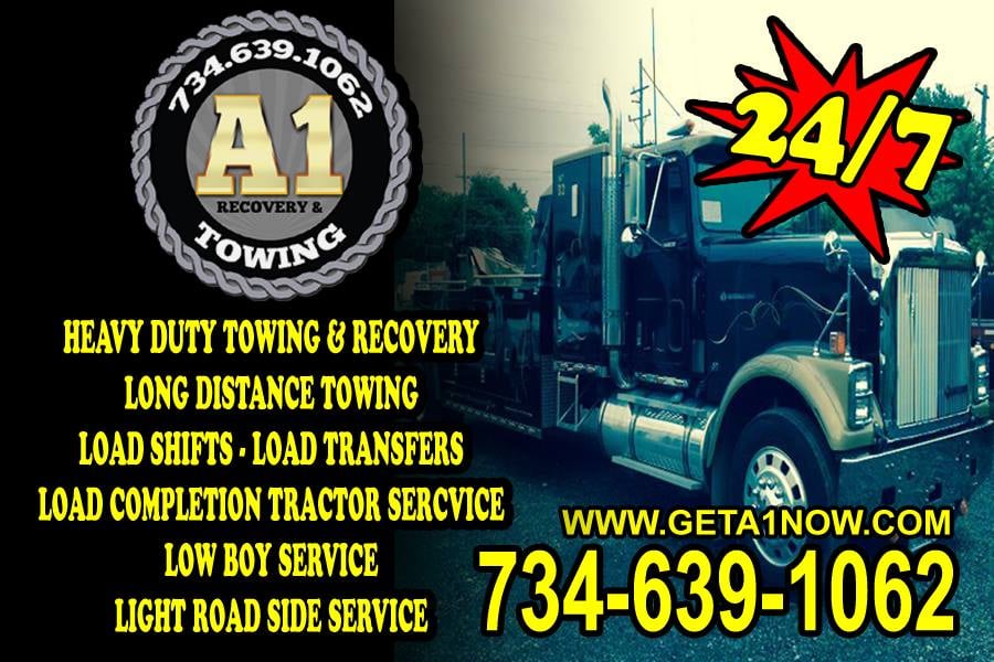 A1 RECOVERY & TOWING Updated September 2024 1200 Union St, Monroe, Michigan Towing Phone