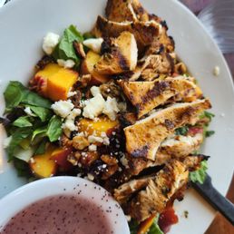 Peach salad. Peach salad.