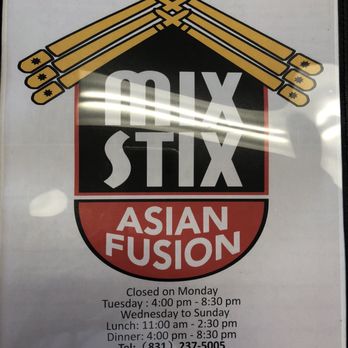 Mix Stix Asian Fusion - Menu Cover - Chinese Near Me - Soledad, California Mix Stix Asian Fusion - Menu Cover - Chinese Near Me - Soledad, California