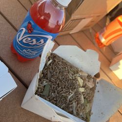 Whole special fried rice  Fruit punch vess