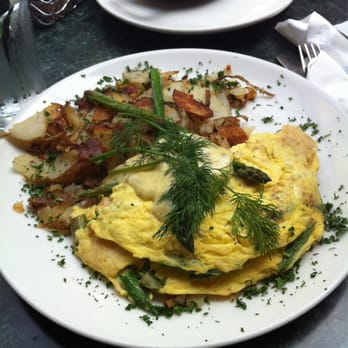 Plums Cafe - Crab and asparagus omelette - Breakfast & Brunch Near Me - Costa Mesa, California