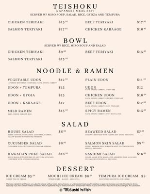 Menu photo 3 TruSushi 'n Fish Lake Forest, CA