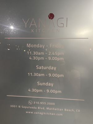 Menu photo 1 Yanagi Kitchen - Manhattan Beach Manhattan Beach, CA Menu photo 1 Yanagi Kitchen - Manhattan Beach Manhattan Beach, CA