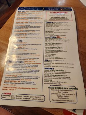 Menu photo 3 Moab Brewery Moab, UT