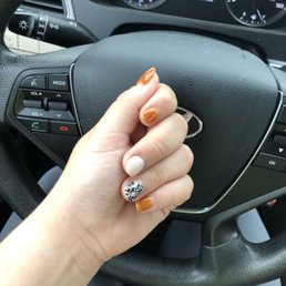 My newest set, I got these done on June 1st, and I took this picture right now on June 12!! Done by Kim