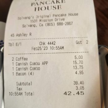 Paula's Pancake House - for 2 adults - Breakfast & Brunch Near Me - Solvang, California