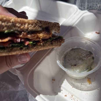 The Wild Rabbit Cafe - BLT and Cucumber Salad - Cafes Near Me - Torrey, Utah