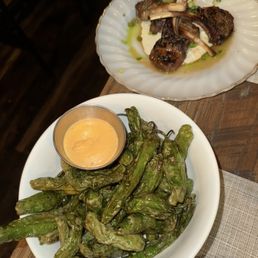 Shishido peppers & lamb chops