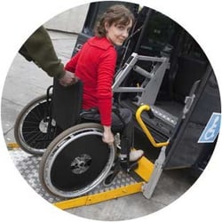 p.r.n. ParaTransit - Transportation For Elderly & Disabled - Wheel Chair Service: Our ADA compliant vans with hydraulic lifts ensure ease of boarding.