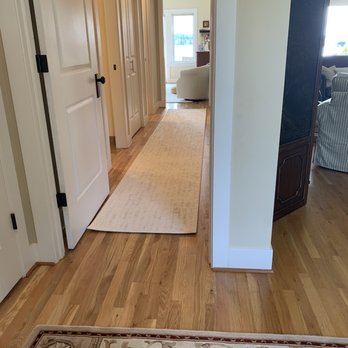 Great Floors - 16 years old oak flooring on the right new oak flooring on the left.Carpet runner cut to size and bound with matching rug stopper pad. - Flooring Near Me - Silverdale, Washington Great Floors - 16 years old oak flooring on the right new oak flooring on the left.Carpet runner cut to size and bound with matching rug stopper pad. - Flooring Near Me - Silverdale, Washington
