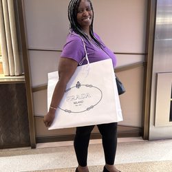 Prada - A very happy Mrs G leaving Prada :)