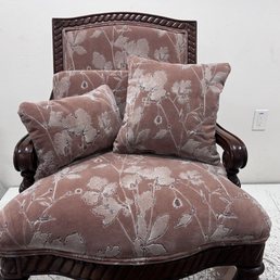 Reupholstered the chair and made the pillows.
