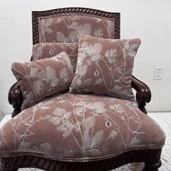 Elixir Custom Upholstery - Reupholstered the chair and made the pillows.