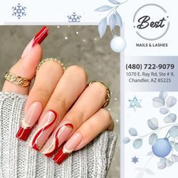 Best Nails & Lashes - It's winter, which means it's time for a nail makeover to match the season! 
Schedule an appointment with   &