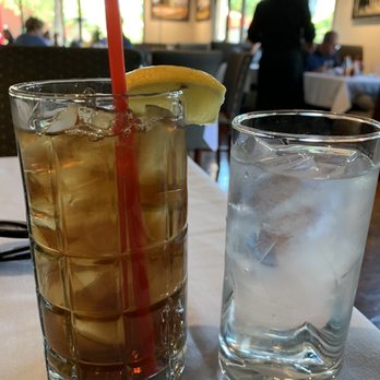 Ladera Grill - 6/22/21 iced tea and water - American Near Me - Morgan Hill, California