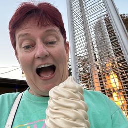 Salted caramel soft cone!