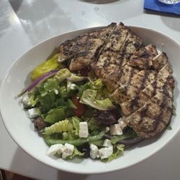 Greek salad with Chicken. Greek salad with Chicken.
