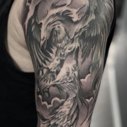 Lost In Time Art Studio - Black and grey tattoo by @tattoosbymanuel