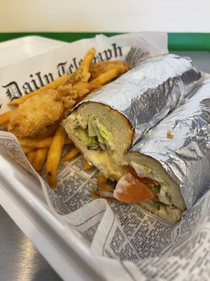 Photo of Kajun Seafood - Dawsonville, GA, US. SHRIMP POBOY COMBO