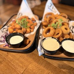 Rusty Buckle Saloon - Gold Rush Onion Rings + Golden Nugget Cheese Curds
