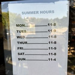 Mike's Grande Burgers - Store hours Summertime