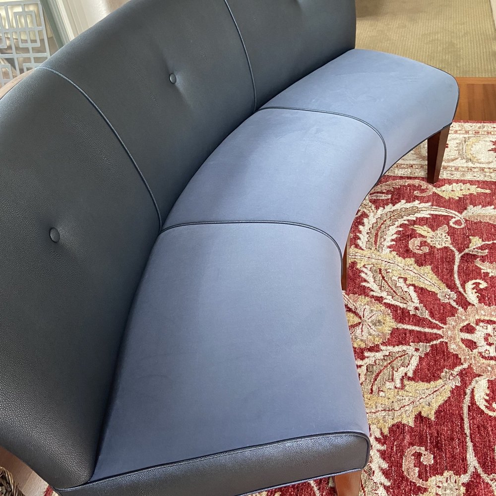 America's Upholstery - Dining room bench. - Furniture Reupholstery Near Me - Fair Oaks, California