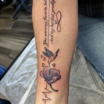 Rooster Tattoo Company - The memorial tattoo for my wife. - Tattoo Near Me - Hemet, California Rooster Tattoo Company - The memorial tattoo for my wife. - Tattoo Near Me - Hemet, California