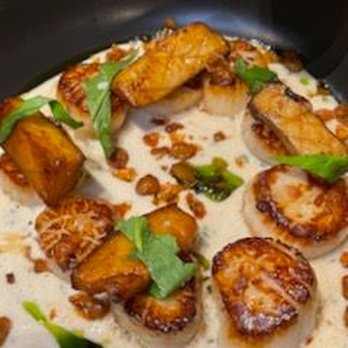 XO Restaurant - Scallops, XO Spiced King Trumpet, Herb Creme - Asian Fusion Near Me - Honolulu, Hawaii XO Restaurant - Scallops, XO Spiced King Trumpet, Herb Creme - Asian Fusion Near Me - Honolulu, Hawaii
