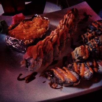 Cloud 9 Sushi - From left to right. Volcano, crab, Sunday morning. YUM - Sushi Bars Near Me - Cincinnati, Ohio
