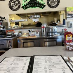 Hangar One Cafe - You can sit at the bar, they have indoor and outdoor seating.