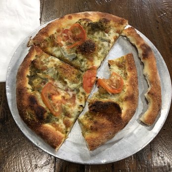 North End Pizzeria - Half eaten Green Monster pizza (delicious and will be finished) - Pizza Near Me - Burbank, California
