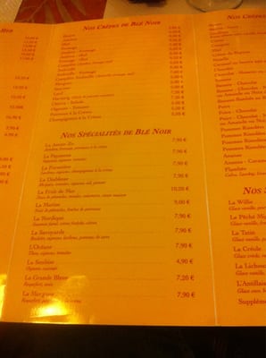 Menu photo 2 Crêperie Amzer Zo Penmarch, 29 Menu photo 2 Crêperie Amzer Zo Penmarch, 29