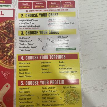 Pizza Twist - Menu as of 10/29 - Pizza Near Me - Sacramento, California