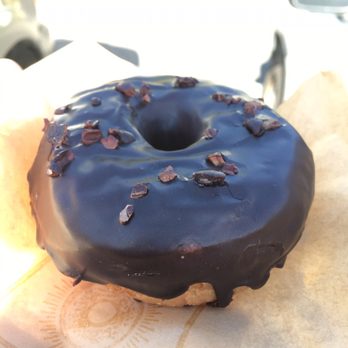 Good Town Doughnuts - huge vegan chocolate & cacao nib donut!!!! - Donuts Near Me - Costa Mesa, California Good Town Doughnuts - huge vegan chocolate & cacao nib donut!!!! - Donuts Near Me - Costa Mesa, California