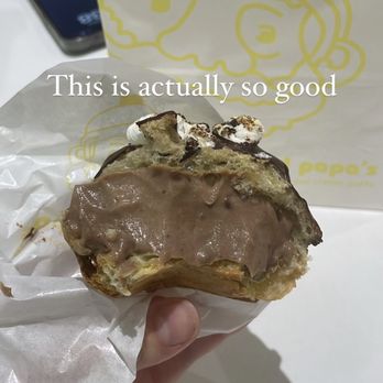 Beard Papa’s - Smore's Puff with Chocolate Cream - Bakeries Near Me - Tempe, Arizona Beard Papa’s - Smore's Puff with Chocolate Cream - Bakeries Near Me - Tempe, Arizona