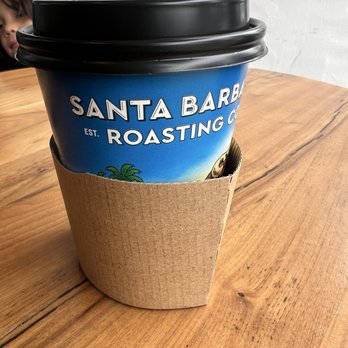 Santa Barbara Roasting Company - Outside dining and mint coffee - Coffee Roasteries Near Me - Santa Barbara, California