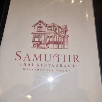 Samuthr Thai Restaurant - Menu Image - Thai Near Me - San Jose, California Samuthr Thai Restaurant - Menu Image - Thai Near Me - San Jose, California